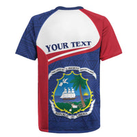 Personalised Liberia Rugby Jersey Coat Of Arms - African Pattern - Wonder Print Shop