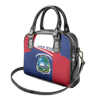 Personalised Liberia Shoulder Handbag Coat Of Arms - African Pattern