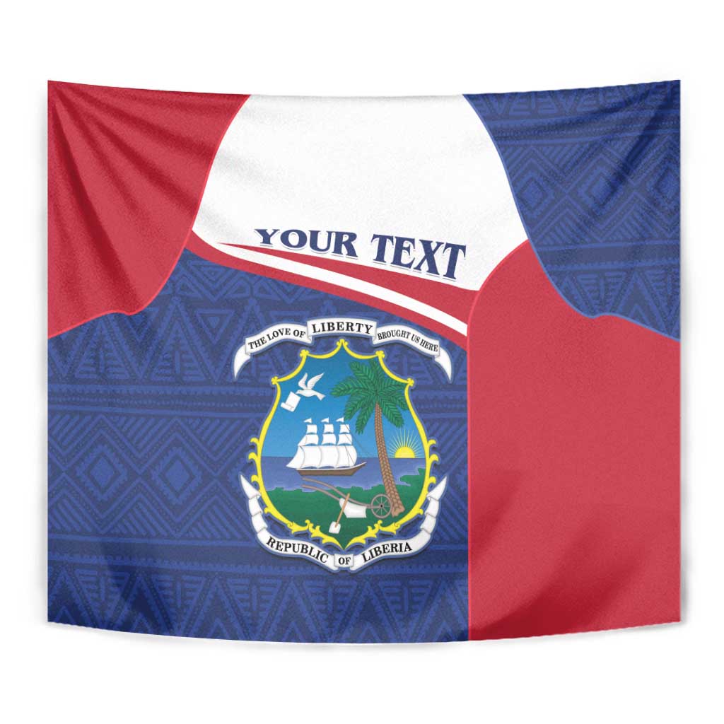 Personalised Liberia Tapestry Coat Of Arms - African Pattern - Wonder Print Shop
