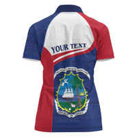 Personalised Liberia Women Polo Shirt Coat Of Arms - African Pattern - Wonder Print Shop