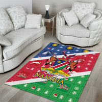 Namibia Christmas Area Rug Coat Of Arms Frohe Weihnachten - Wonder Print Shop