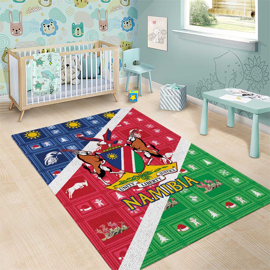 Namibia Christmas Area Rug Coat Of Arms Frohe Weihnachten - Wonder Print Shop