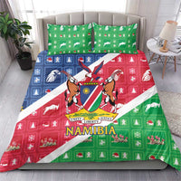 Namibia Christmas Bedding Set Coat Of Arms Frohe Weihnachten - Wonder Print Shop