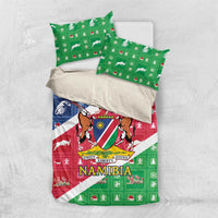 Namibia Christmas Bedding Set Coat Of Arms Frohe Weihnachten - Wonder Print Shop