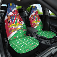 Namibia Christmas Car Seat Cover Coat Of Arms Frohe Weihnachten - Wonder Print Shop