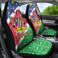 Namibia Christmas Car Seat Cover Coat Of Arms Frohe Weihnachten - Wonder Print Shop