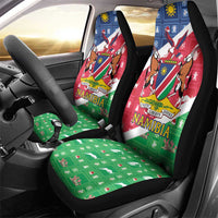 Namibia Christmas Car Seat Cover Coat Of Arms Frohe Weihnachten - Wonder Print Shop