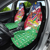 Namibia Christmas Car Seat Cover Coat Of Arms Frohe Weihnachten - Wonder Print Shop