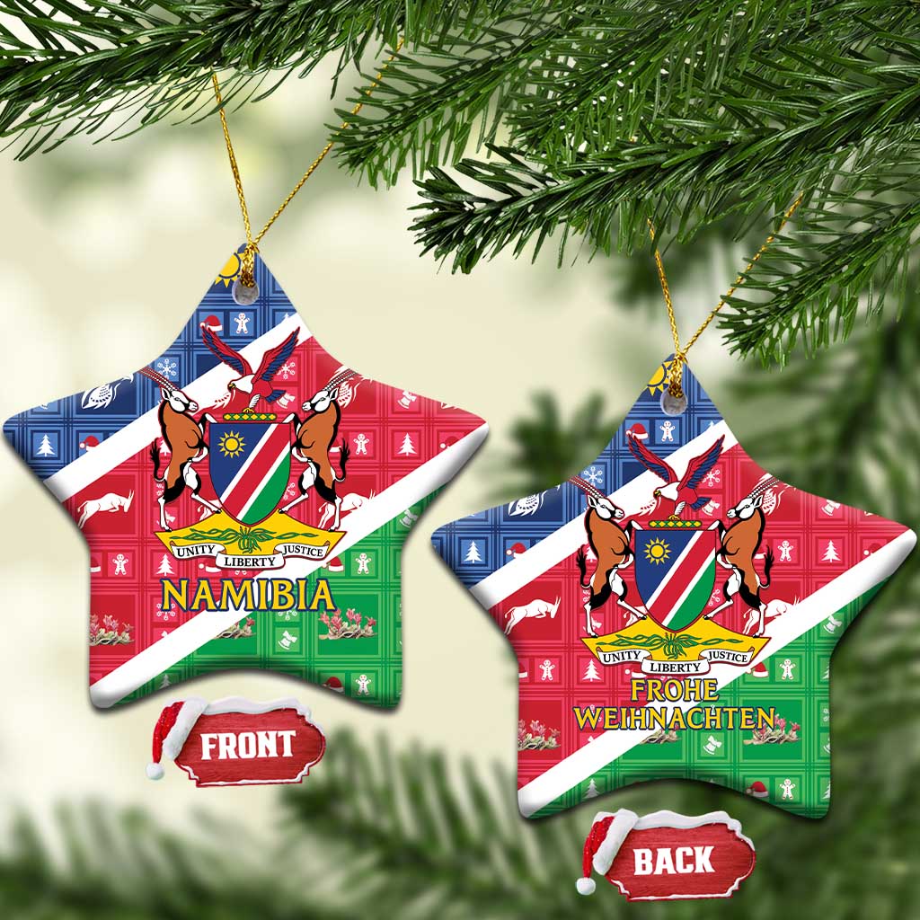 Namibia Christmas Ceramic Ornament Coat Of Arms Frohe Weihnachten - Wonder Print Shop