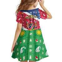 Namibia Christmas Family Matching Off Shoulder Maxi Dress and Hawaiian Shirt Coat Of Arms Frohe Weihnachten - Wonder Print Shop
