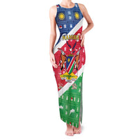 Namibia Christmas Family Matching Tank Maxi Dress and Hawaiian Shirt Coat Of Arms Frohe Weihnachten - Wonder Print Shop