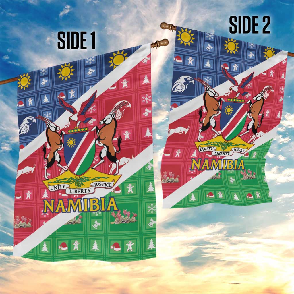 Namibia Christmas Garden Flag Coat Of Arms Frohe Weihnachten - Wonder Print Shop