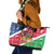 Namibia Christmas Leather Tote Bag Coat Of Arms Frohe Weihnachten - Wonder Print Shop