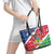 Namibia Christmas Leather Tote Bag Coat Of Arms Frohe Weihnachten - Wonder Print Shop