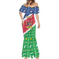 Namibia Christmas Mermaid Dress Coat Of Arms Frohe Weihnachten - Wonder Print Shop