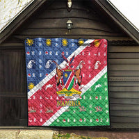 Namibia Christmas Quilt Coat Of Arms Frohe Weihnachten - Wonder Print Shop