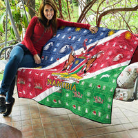 Namibia Christmas Quilt Coat Of Arms Frohe Weihnachten - Wonder Print Shop