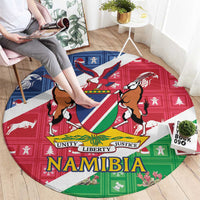 Namibia Christmas Round Carpet Coat Of Arms Frohe Weihnachten
