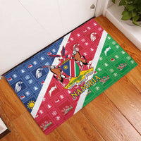Namibia Christmas Rubber Doormat Coat Of Arms Frohe Weihnachten - Wonder Print Shop