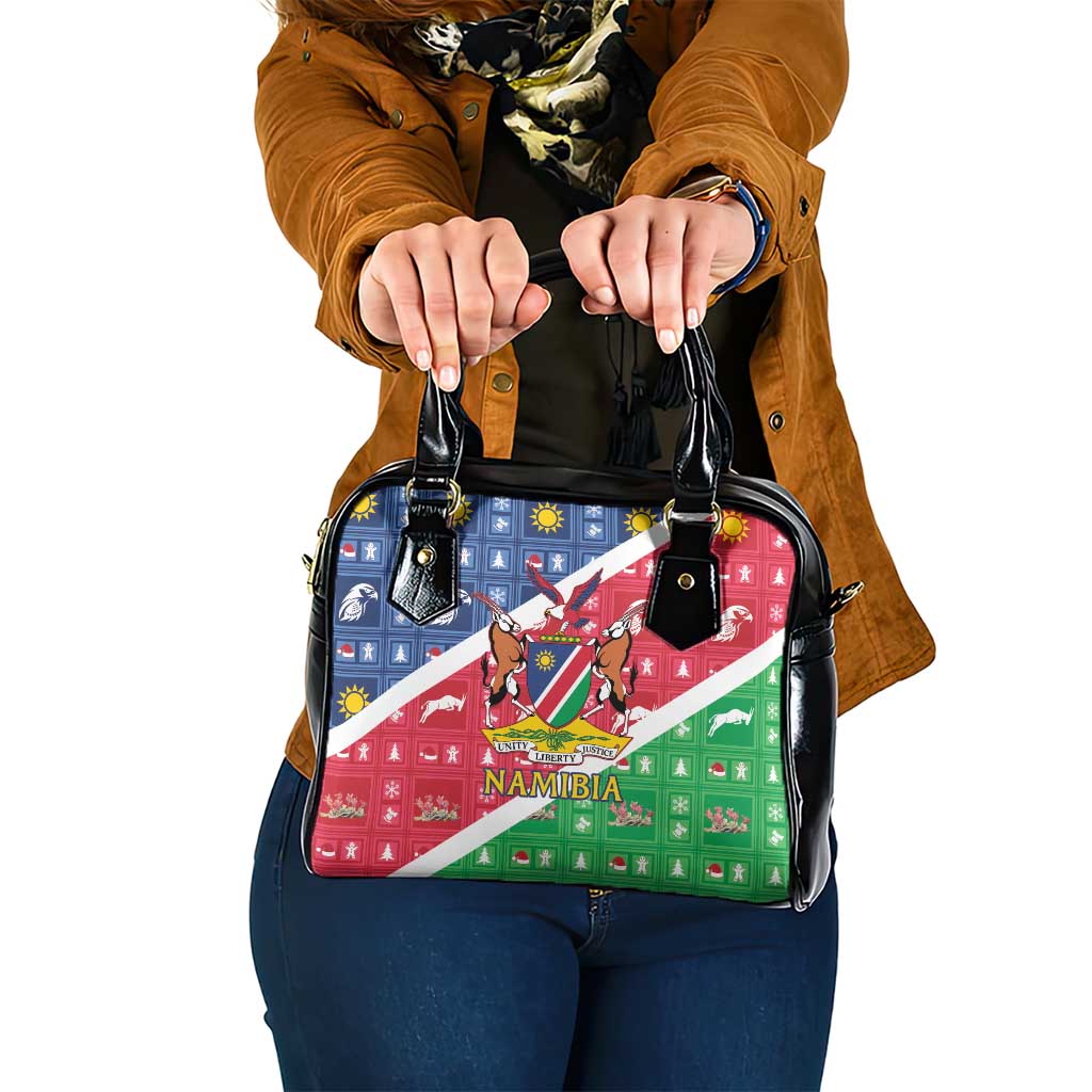 Namibia Christmas Shoulder Handbag Coat Of Arms Frohe Weihnachten