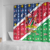 Namibia Christmas Shower Curtain Coat Of Arms Frohe Weihnachten