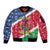 Namibia Christmas Sleeve Zip Bomber Jacket Coat Of Arms Frohe Weihnachten - Wonder Print Shop