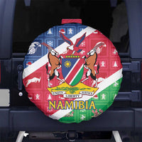 Namibia Christmas Spare Tire Cover Coat Of Arms Frohe Weihnachten - Wonder Print Shop