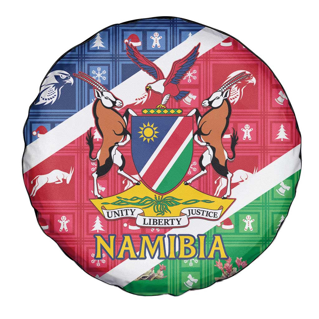 Namibia Christmas Spare Tire Cover Coat Of Arms Frohe Weihnachten - Wonder Print Shop