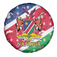 Namibia Christmas Spare Tire Cover Coat Of Arms Frohe Weihnachten - Wonder Print Shop