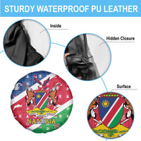 Namibia Christmas Spare Tire Cover Coat Of Arms Frohe Weihnachten - Wonder Print Shop