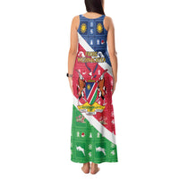 Namibia Christmas Tank Maxi Dress Coat Of Arms Frohe Weihnachten - Wonder Print Shop