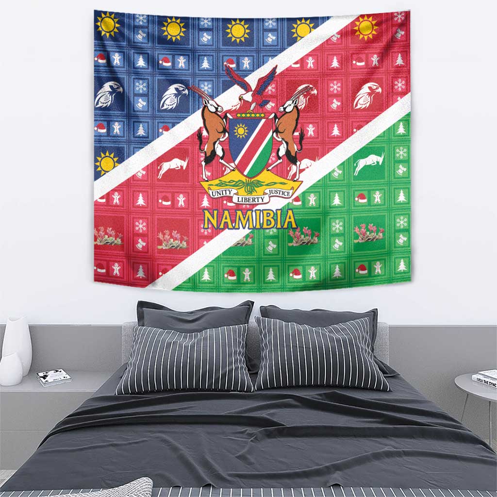 Namibia Christmas Tapestry Coat Of Arms Frohe Weihnachten - Wonder Print Shop