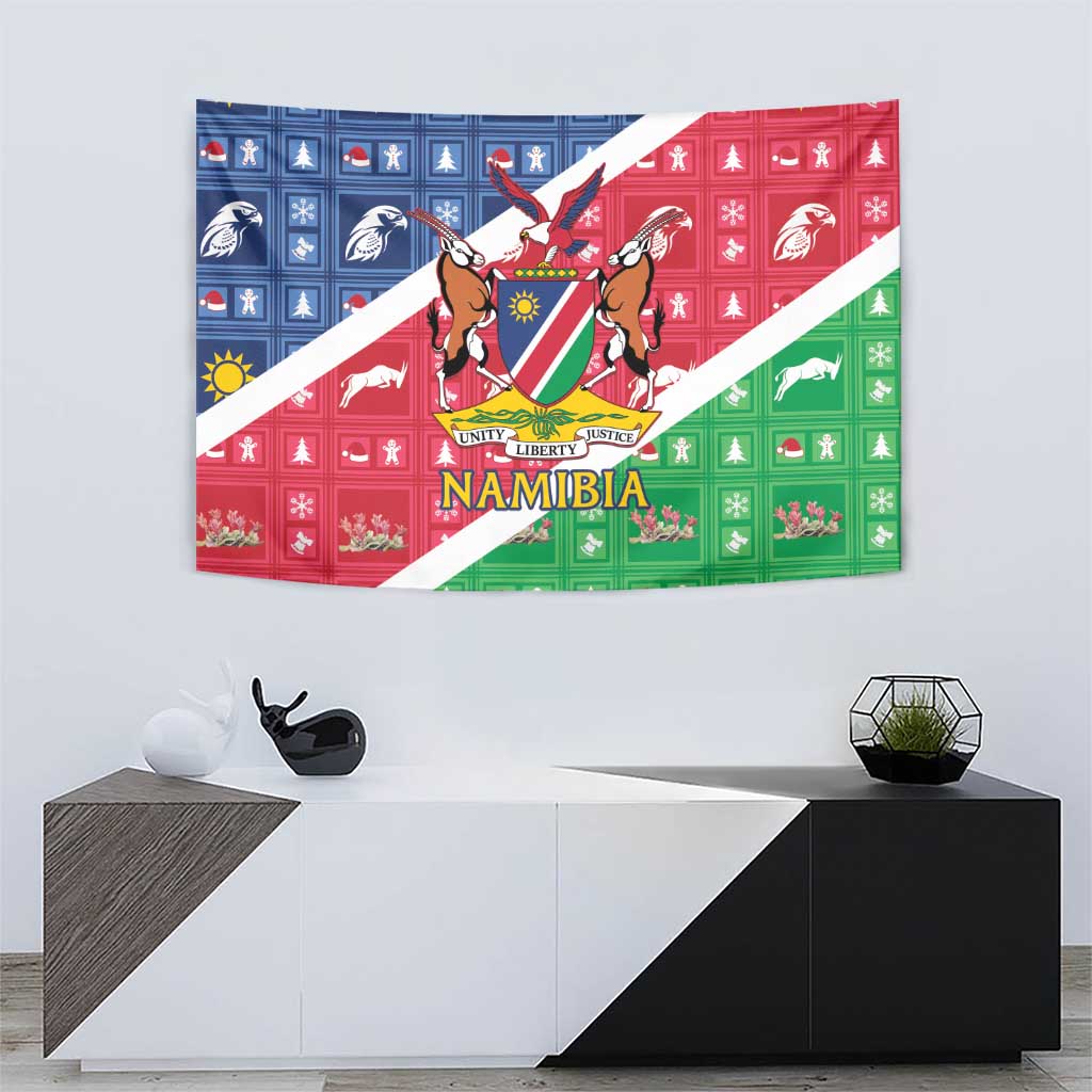 Namibia Christmas Tapestry Coat Of Arms Frohe Weihnachten - Wonder Print Shop