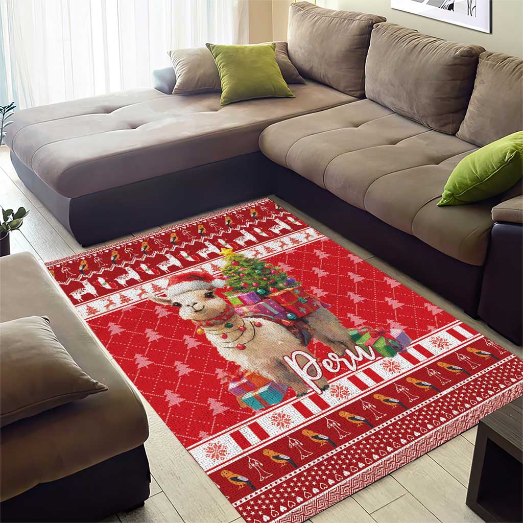 Peru Christmas Area Rug Peruvian Alpaca Feliz Navidad - Wonder Print Shop