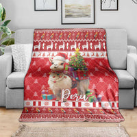 Peru Christmas Blanket Peruvian Alpaca Feliz Navidad