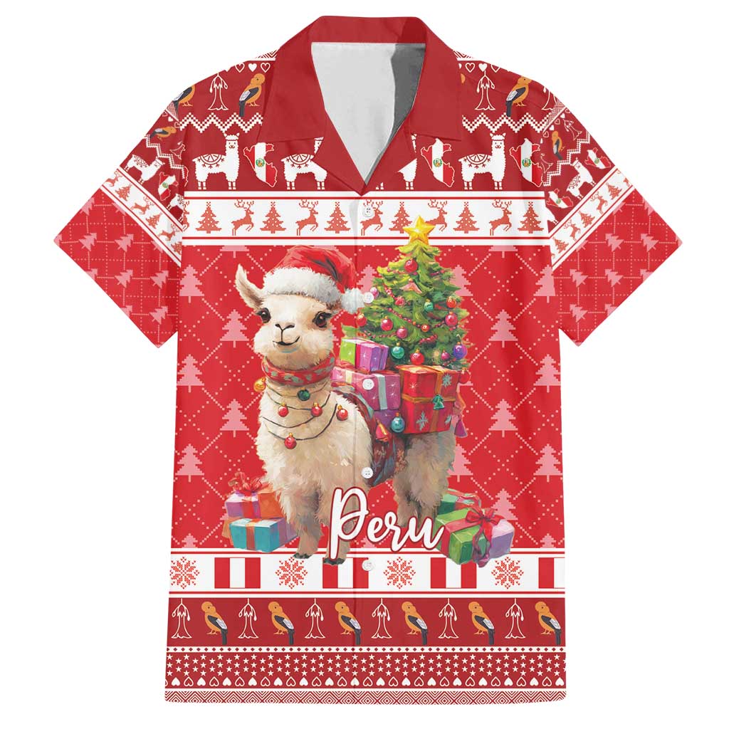 Peru Christmas Family Matching Puletasi and Hawaiian Shirt Peruvian Alpaca Feliz Navidad - Wonder Print Shop