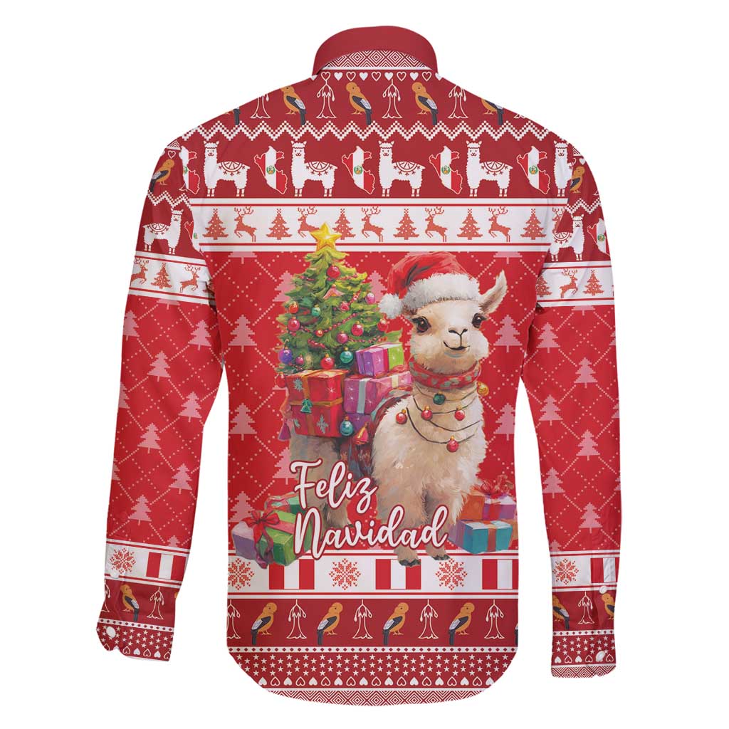 Peru Christmas Family Matching Summer Maxi Dress and Hawaiian Shirt Peruvian Alpaca Feliz Navidad - Wonder Print Shop