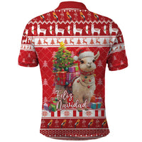 Peru Christmas Polo Shirt Peruvian Alpaca Feliz Navidad - Wonder Print Shop