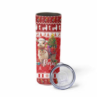 Peru Christmas Skinny Tumbler Peruvian Alpaca Feliz Navidad - Wonder Print Shop