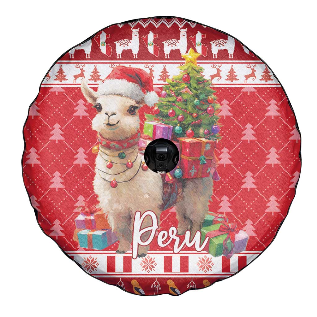 Peru Christmas Spare Tire Cover Peruvian Alpaca Feliz Navidad - Wonder Print Shop