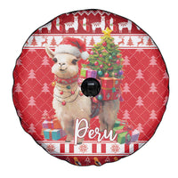 Peru Christmas Spare Tire Cover Peruvian Alpaca Feliz Navidad - Wonder Print Shop