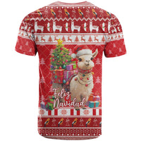 Peru Christmas T Shirt Peruvian Alpaca Feliz Navidad - Wonder Print Shop