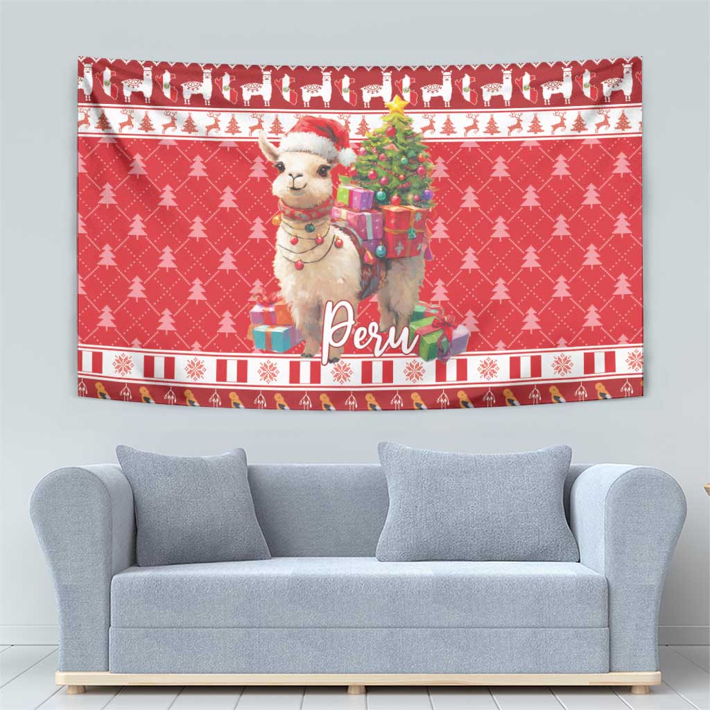 Peru Christmas Tapestry Peruvian Alpaca Feliz Navidad - Wonder Print Shop