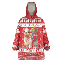 Peru Christmas Wearable Blanket Hoodie Peruvian Alpaca Feliz Navidad - Wonder Print Shop