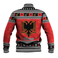 Albania Christmas Baseball Jacket Albanian Eagle Gezuar Krishtlindja - Wonder Print Shop