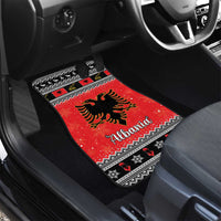 Albania Christmas Car Mats Albanian Eagle Gezuar Krishtlindja - Wonder Print Shop