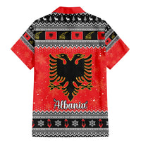 Albania Christmas Family Matching Mermaid Dress and Hawaiian Shirt Albanian Eagle Gezuar Krishtlindja - Wonder Print Shop