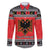 Albania Christmas Family Matching Off Shoulder Short Dress and Hawaiian Shirt Albanian Eagle Gezuar Krishtlindja - Wonder Print Shop