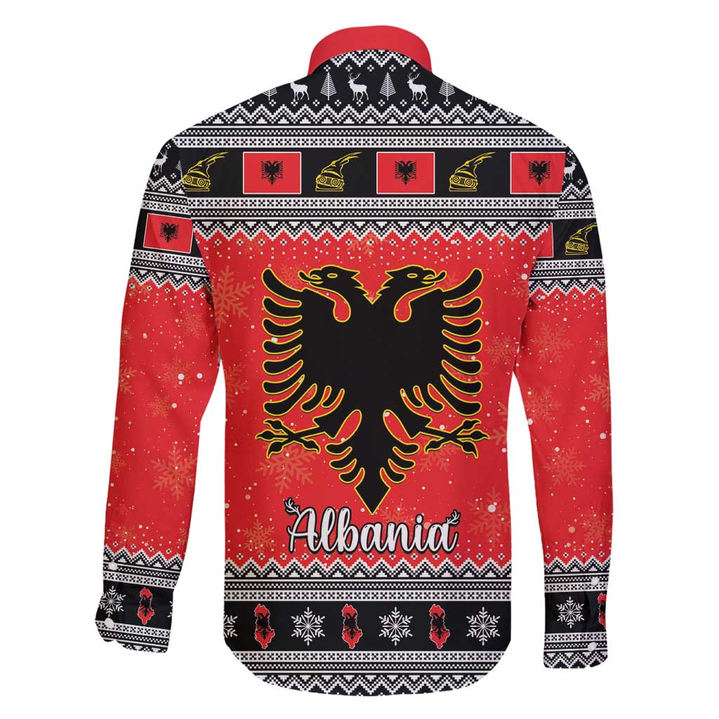 Albania Christmas Family Matching Tank Maxi Dress and Hawaiian Shirt Albanian Eagle Gezuar Krishtlindja - Wonder Print Shop