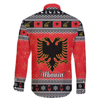 Albania Christmas Family Matching Tank Maxi Dress and Hawaiian Shirt Albanian Eagle Gezuar Krishtlindja - Wonder Print Shop